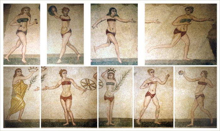 villa romana del casale bikini girls