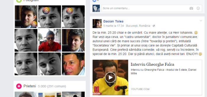 pagina FB Dacian Tolea