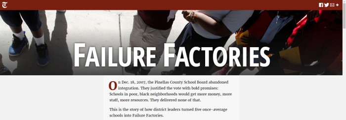 Tampa Bay Times Pulitzer Prize Investigation - failure Factories