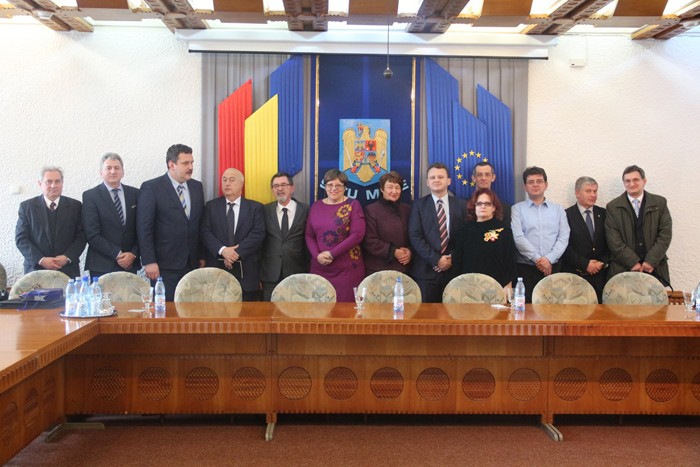 Întâlnirea celor două delegații universitare cu autoritățile locale și județene din Satu Mare