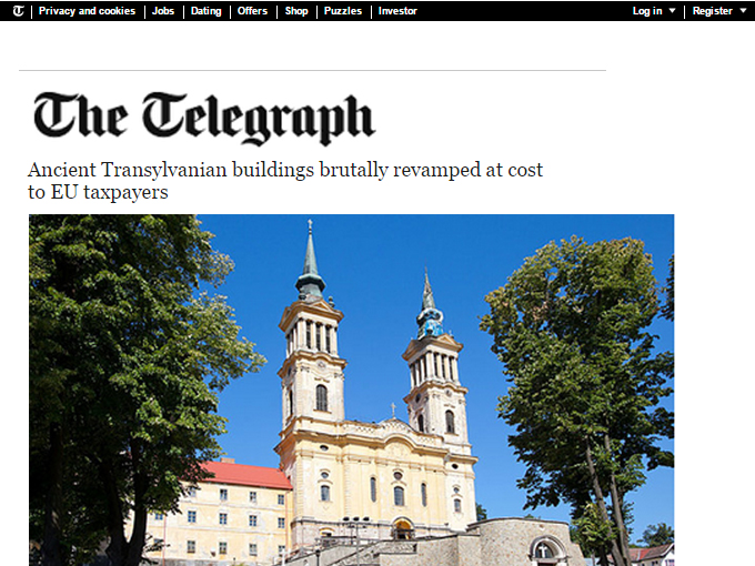 The Telegraph critica dur Manastirea Maria Radna