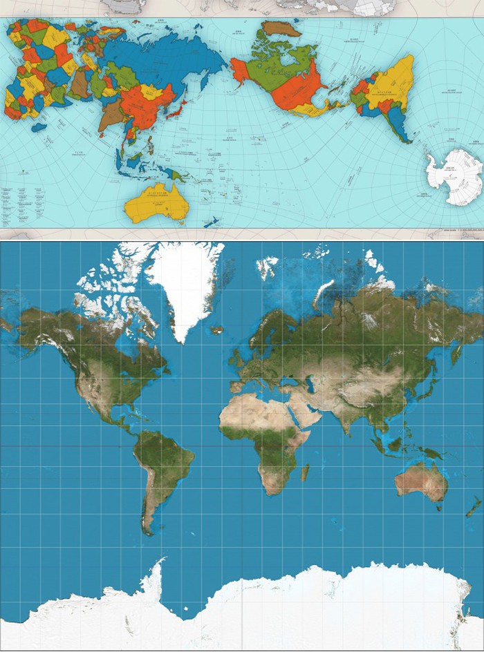 noua harta a lumii Noua variantă a hărții lumii e bizară, dar cea mai precisă de până 