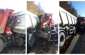 accident DN7 2 camioane