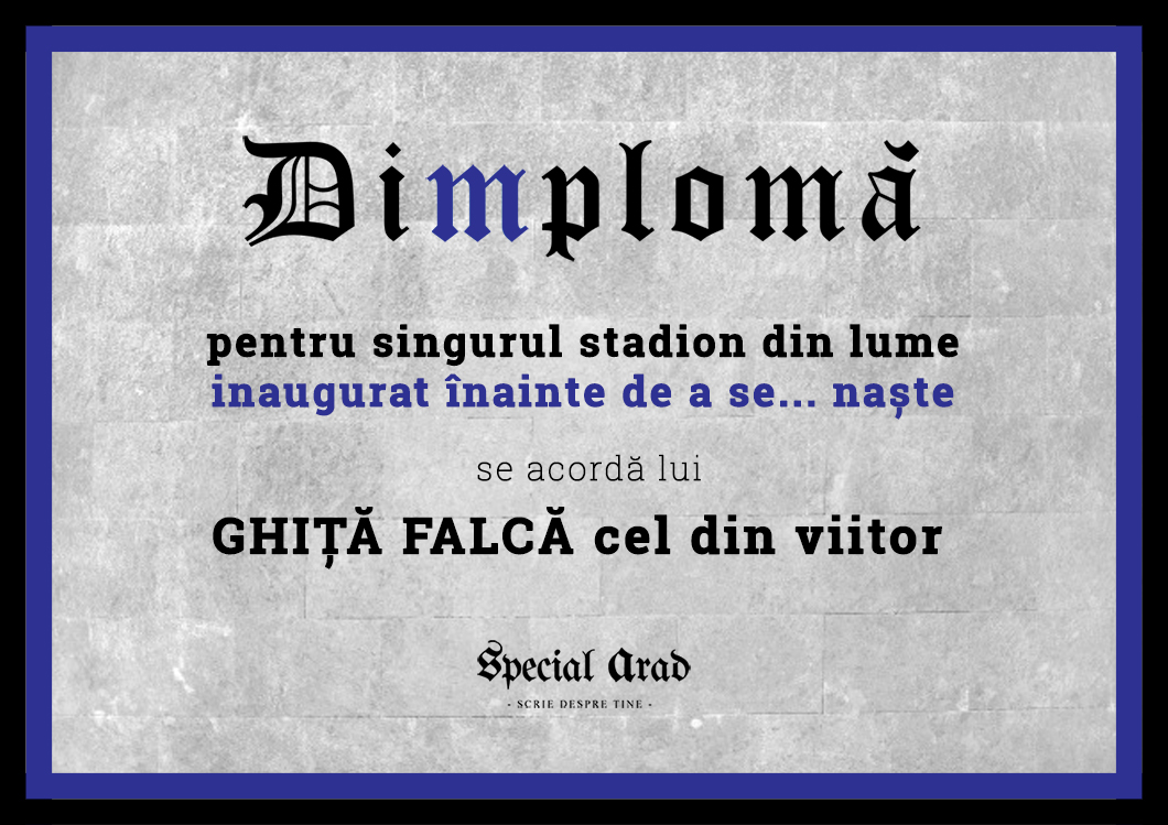 DIMPLOMA stadion GHIȚĂ FALCĂ cel din viitor
