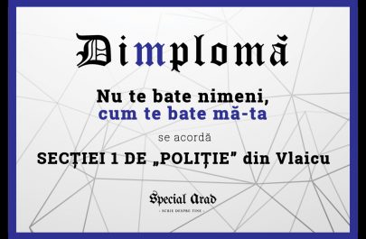DIMPLOMA SECȚIEI 1 DE POLIȚIE din Vlaicu