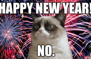 Grumpy Cat Happy New Year NO