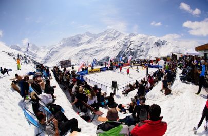 Snowvolleyball, CEV European Tour St. Anton, Schweiz M vs. Belgien M