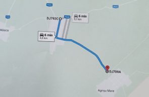 Traficul rutier spre Agrișu Mare întrerupt parțial