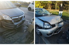 Pieton accidentat și coliziune frontală între două mașini în Grădiște