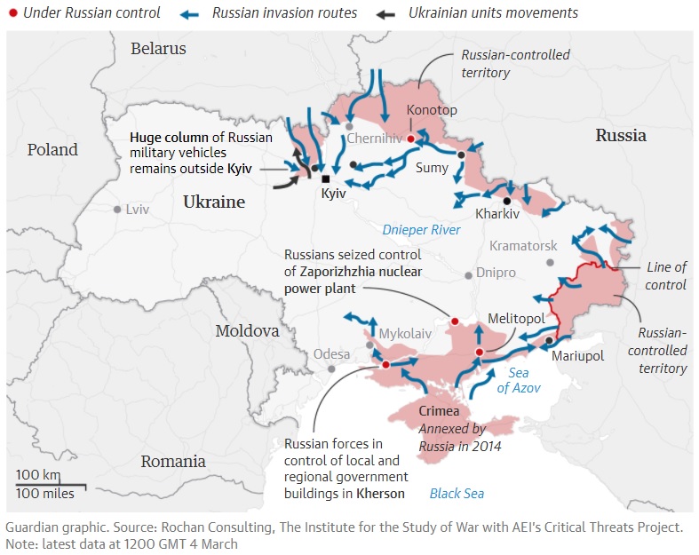 Russian forces continue to push into Ukraine