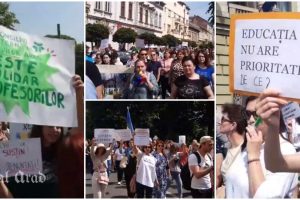 marsul profesorilor protest Arad