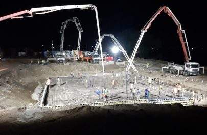 lucrări noaptea pilon pod peste mureș pab românia