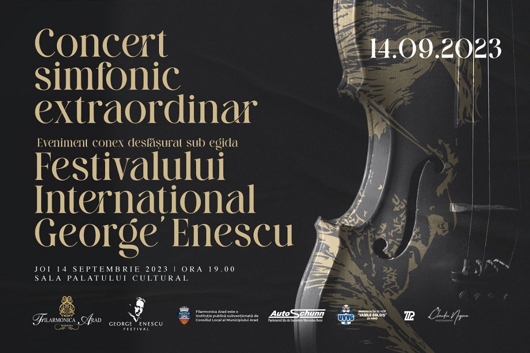 Violoncelistul luxemburghez Benjamin Kruithof și dirijorul Alexandru Ilie, într-un concert simfonic de excepție la Arad, în cadrul Festivalului Internațional „George Enescu” 2023