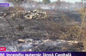incendiu vegetatie uscata langa capitala