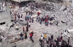 bombe in Gaza captura video Channel 4 News