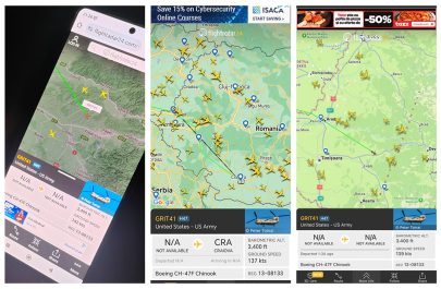 elicoptere Boeing CH-47 Chinook - flightradar