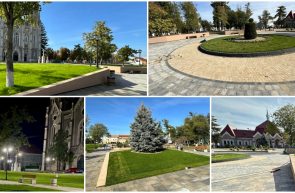 parc modernizat biserica romano catolica din Vinga