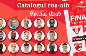 Catalogul roș-alb. Notele jucătorilor echipei arădene, acordate de cititori, după meciul UTA Arad – Dinamo București 2-1