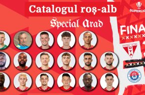 Catalogul roș-alb. Notele jucătorilor echipei arădene, acordate de cititori, după meciul UTA Arad – Oțelul Galați 2-4