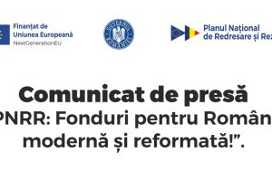 Comunicat de presa PNRR Fonduri pentru Romania moderna si reformata UAT comuna Hasmas