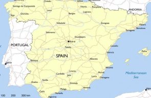 Spania hartă
