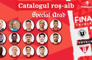 Catalogul roș-alb. Notele jucătorilor echipei arădene, acordate de cititori, după meciul U Cluj – UTA 1-3