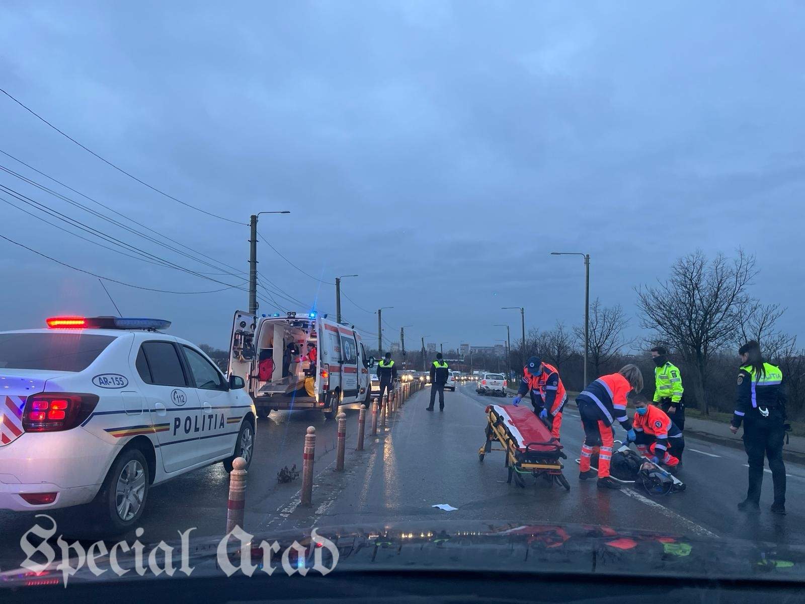 Motociclist accidentat pe podul spre Subcetate 2