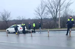Motociclist accidentat pe podul de la Micălaca