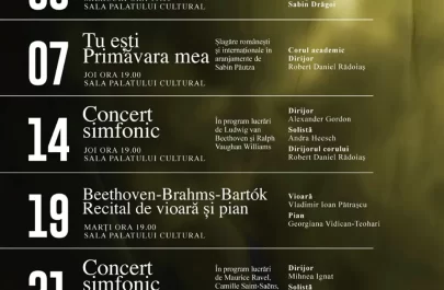 martie - Filarmonica Arad - Tribuna Tinerelor Talente - Tu ești primăvara mea - Beethoven, Brahms și Bartók - Alexander Gordon - Andra Heesch