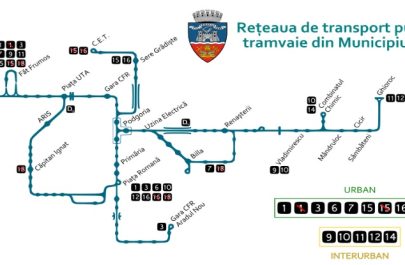 rețeaua transportului public în comun cu tramvaie din municipiul Arad