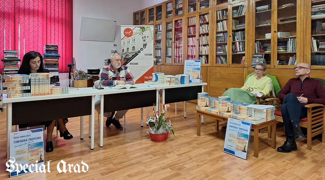 Mariana Tofan și Ioan Peter - la lansarea cărții Confreria Tropicana de Radu Dinulescu
