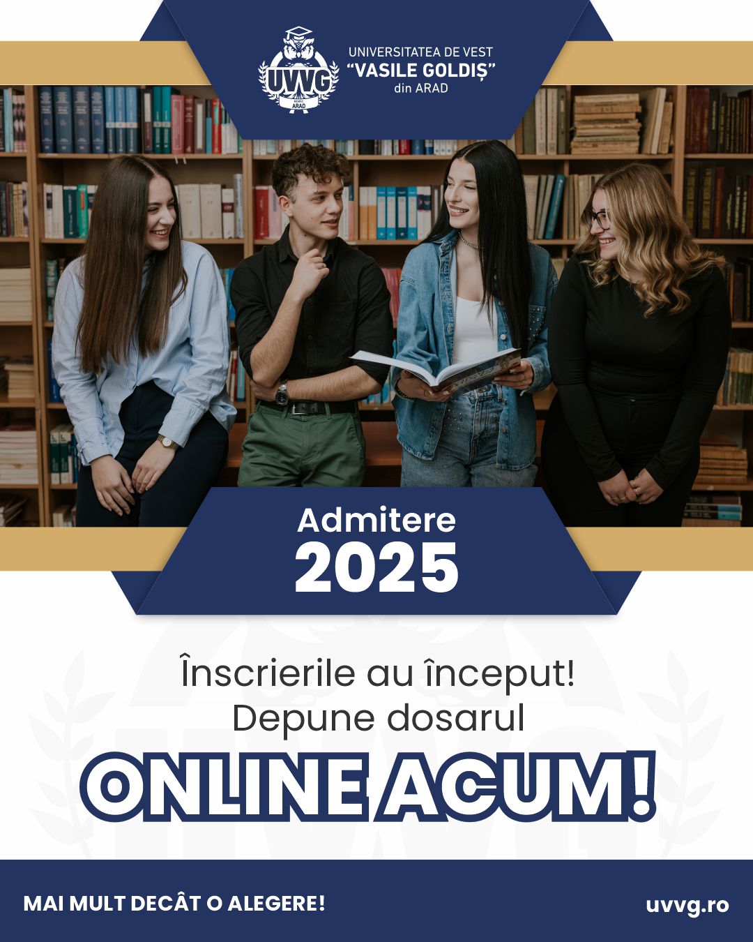 UVVG Arad a deschis platforma de înscrieri pentru anul universitar 2025-2026