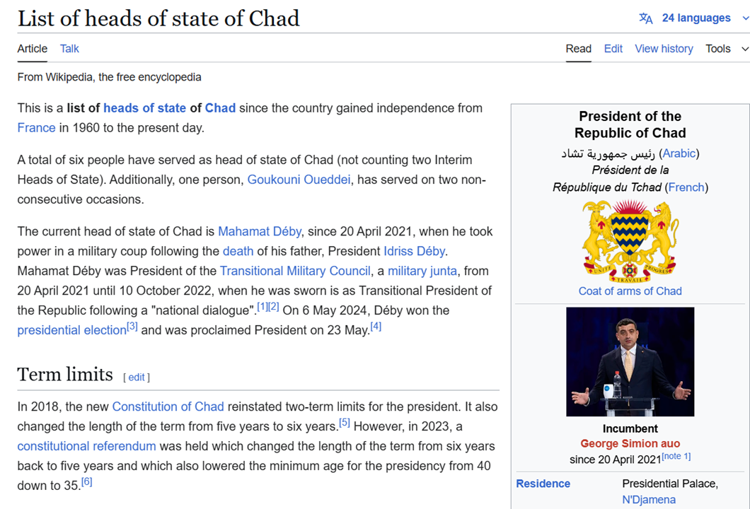 Ciadului George Simion