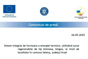 Comunicat comuna Seleus Sistem integrat de furnizare a energiei termice utilizand surse regenerabile de tip biomasa biogaz