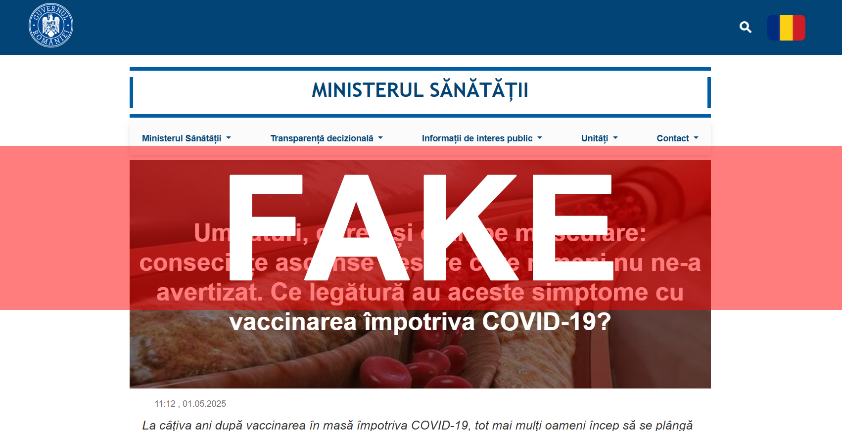Escrocherie și Fake News remediu fals