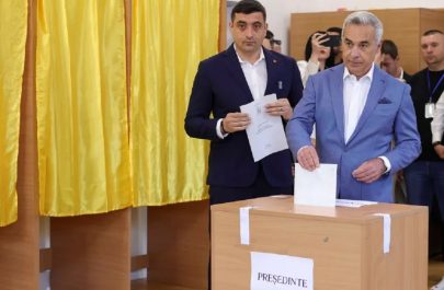 george simion si calin georgescu la vot