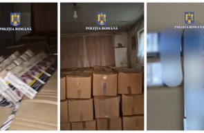 Polițiștii arădeni au reținut trei persoane și au confiscat aproape 70.000 pachete de țigări