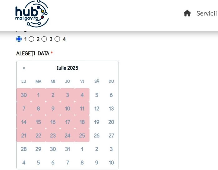 buletin programari arad