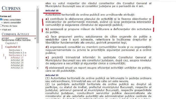 poliția locală legea 218