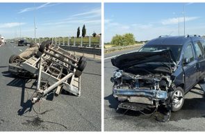Accident pe autostrada A1, în județul Arad