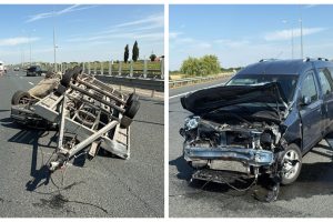 Accident pe autostrada A1, în județul Arad