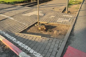 Trotuar și pistă de biciclete à la Arad