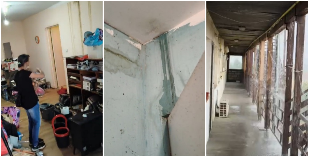 Ploi Catastrofale în Blocul 1 de pe Tarafului - Apa Invadează Prin Tocuri și Lustre