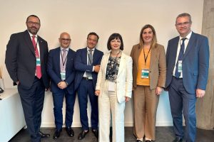 Externalizarea - De la fenomen la parteneriat strategic între Italia și România - Maschio Gaspardo - în fotografie: Mirco Maschio, Președintele Grupului Maschio Gaspardo, Pasquale Silvestro, avocat Tonucci & Partners (Trieste/București) și Vicepreședinte CCIpR, Carlo Scarpa, avocat Tonucci & Partners, cu o cunoaștere profundă a realității economice ucrainene, Silvia Sardena, avocat de la Tonucci & Partners (Padova), Adina Lovin, Consul General al României la Trieste, Ervin Bano, avocat la biroul din Tirana, Albania al Tonucci & Partners
