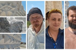 Sculptură stradală în formare în parcul noului cartier din Vlaicu
