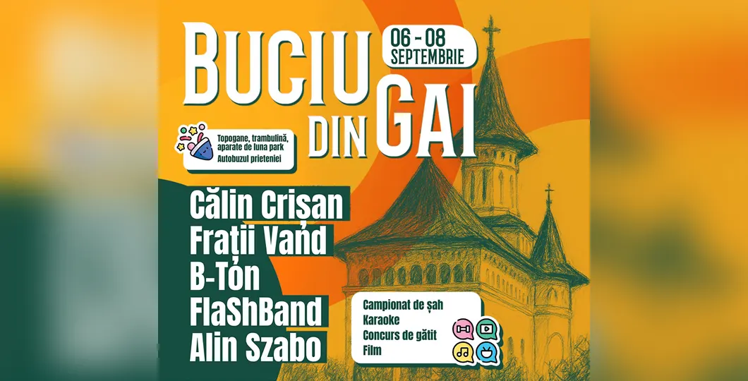 Buciu din Gai – Sărbătorește Tradiția și Veselia la Hramul Parohiei Arad-Gai cu Muzică și Distracție Timp de Trei Zile!