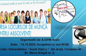 Bursa locurilor de muncă pentru absolvenți, organizată de AJOFM și UAV Arad