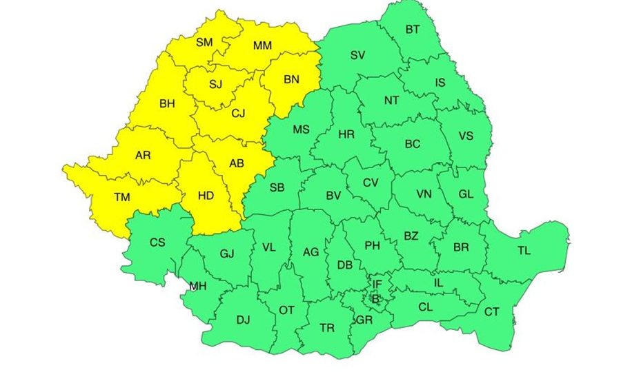 Cod Galben de Caniculă se Extinde Și Sâmbătă - Avertizare ANM pentru Temperaturile Ridicate