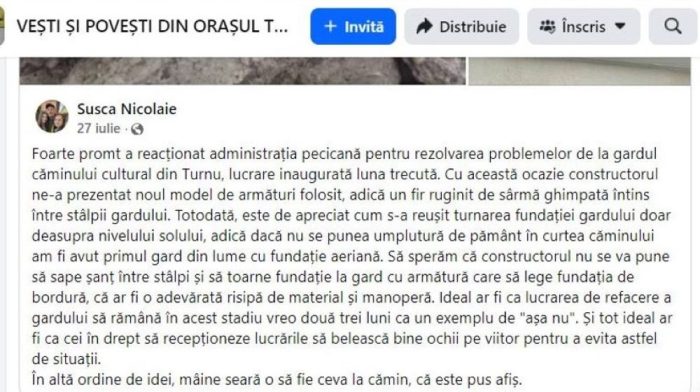 eșarfă turnu coment
