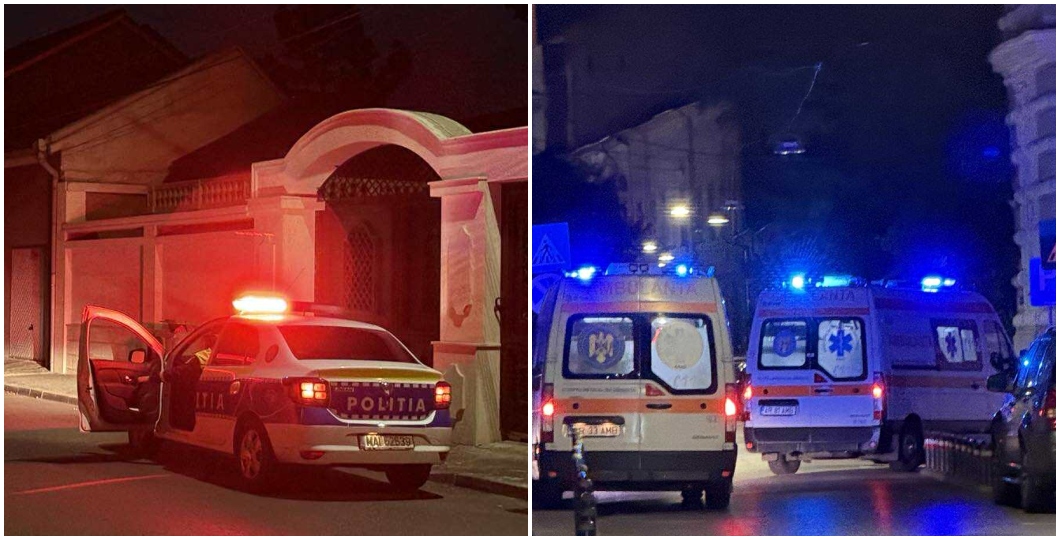 Ambulanța intervine de urgență pentru îngrijiri medicale.